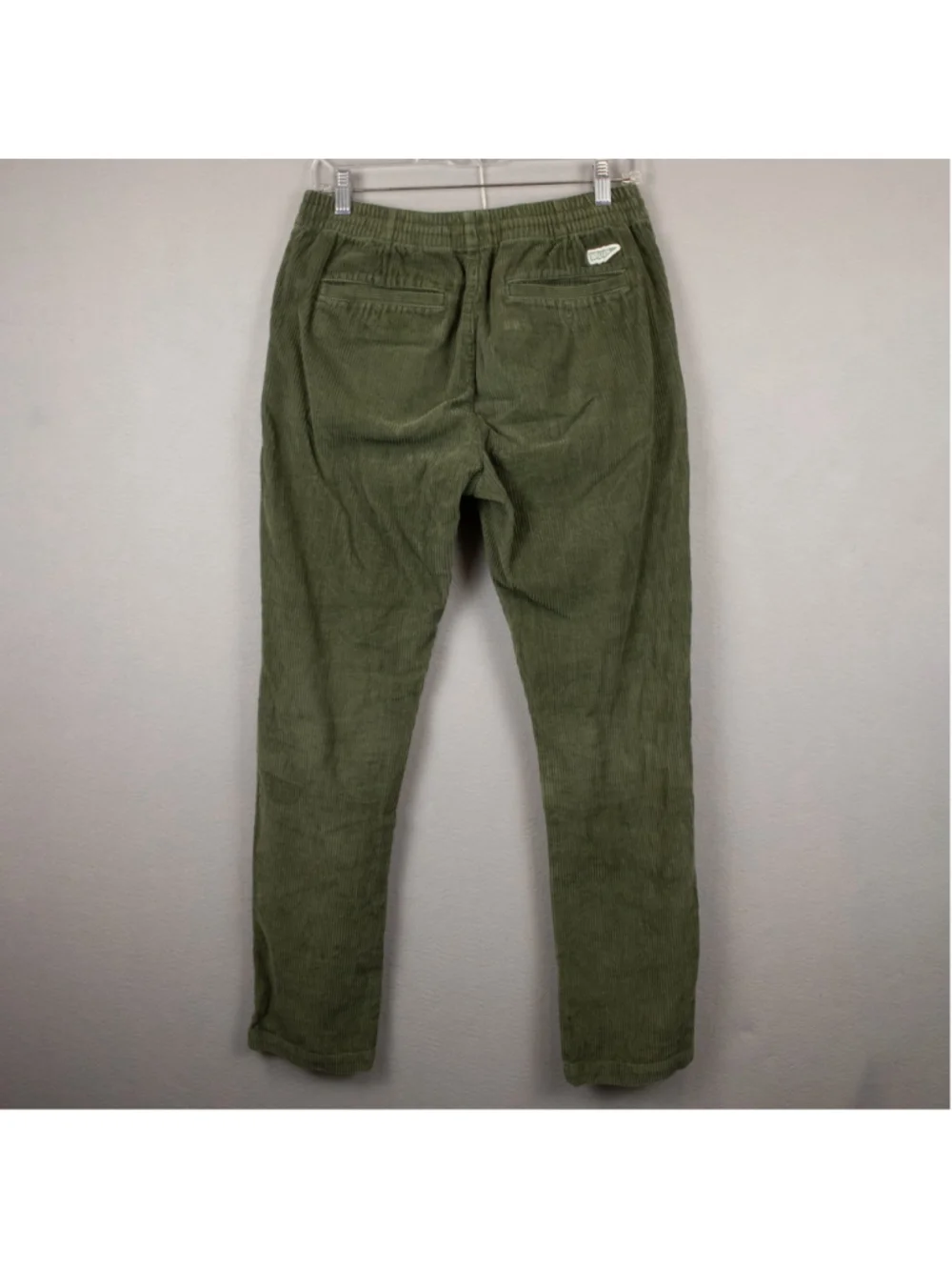 Wellen olive corduroy slim fit pants-XS